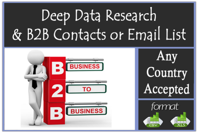 I will do data research and make contacts or email list for any business category
