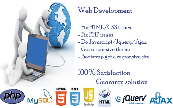 I will do html,css,php, javascript,ajax,jquery,json tasks for you