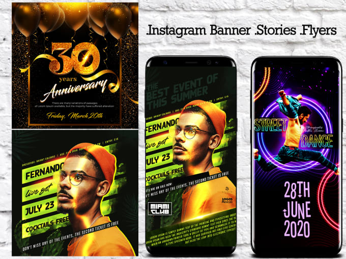 I will do instagram banners,stories and flyer templates