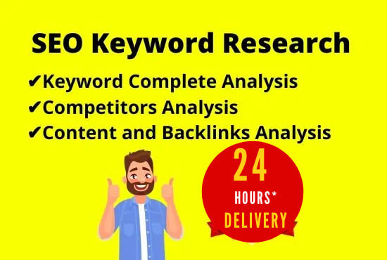 I will do SEO keyword research and competitor analysis