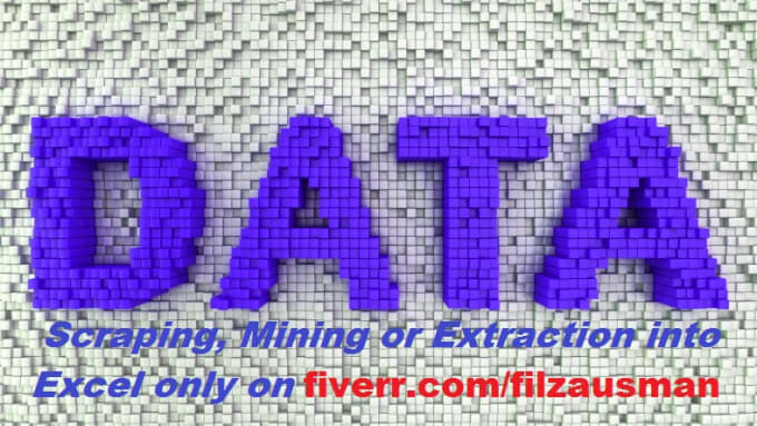 I will do web scraping or data mining into excel