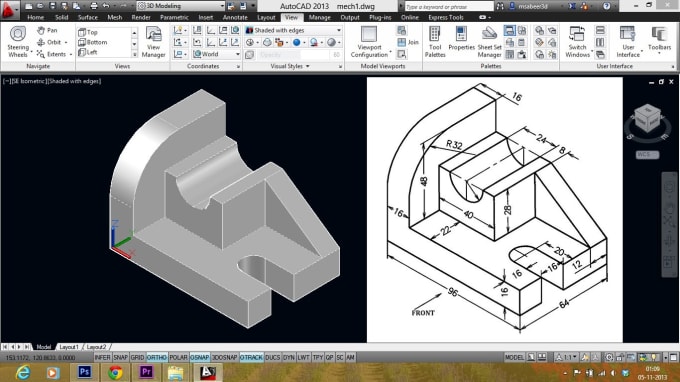 I will draw 2d and 3d mechanical parts  models and assemblies drawings