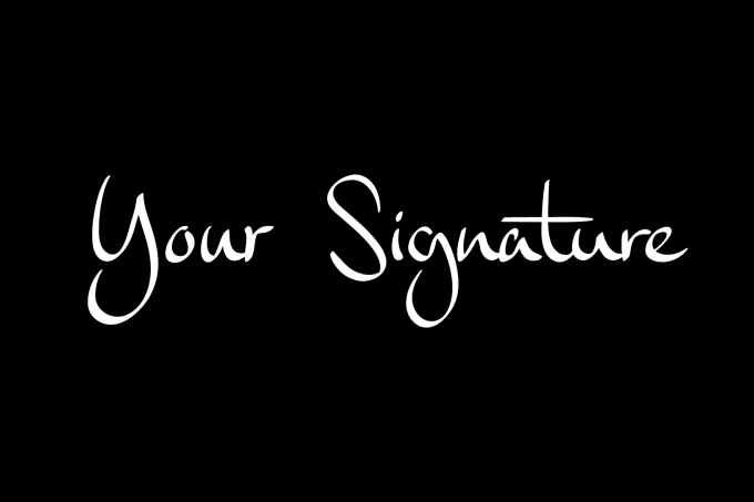 I will draw a professional handwritten signature
