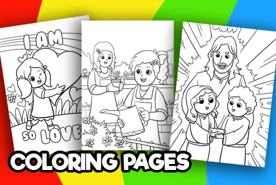 I will draw coloring pages for kids and children