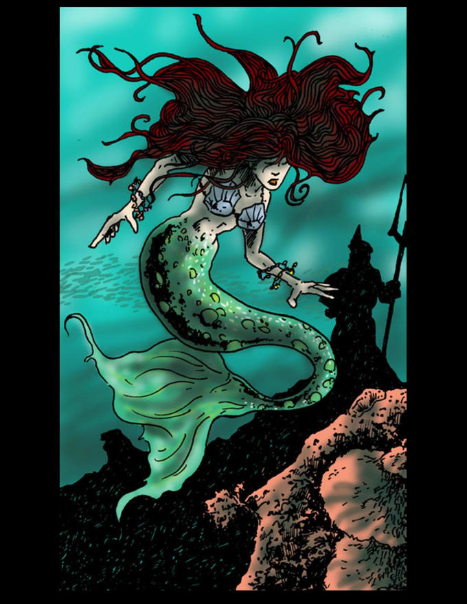 I will draw illustrate a mermaid