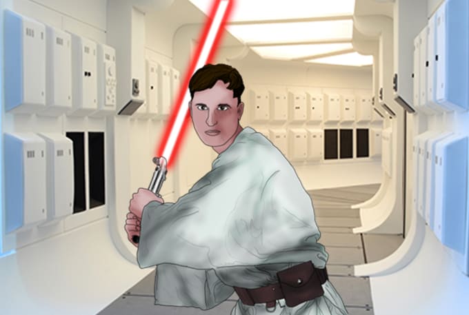 I will draw you as a jedi or sith lord from star wars