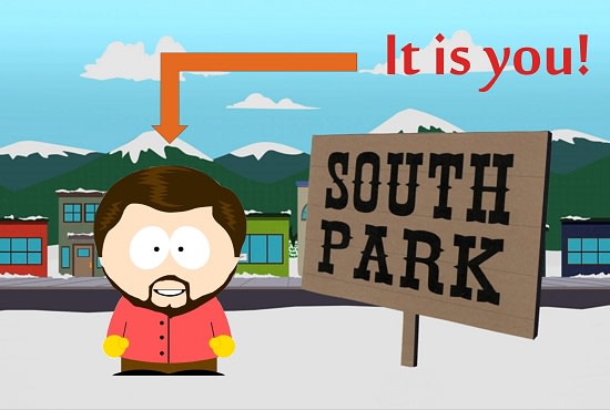 I will draw you in south park style