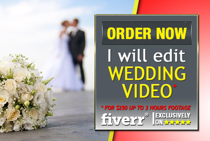 I will edit wedding video footage up to 3 hours