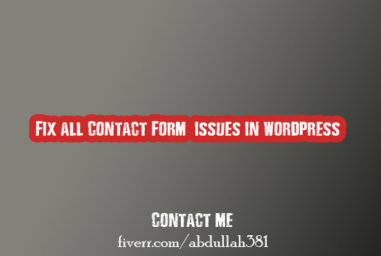 I will fix contact form on wordpress