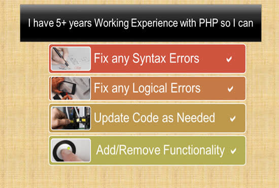 I will fix Errors or Build Attractive Website using PHP and MySql