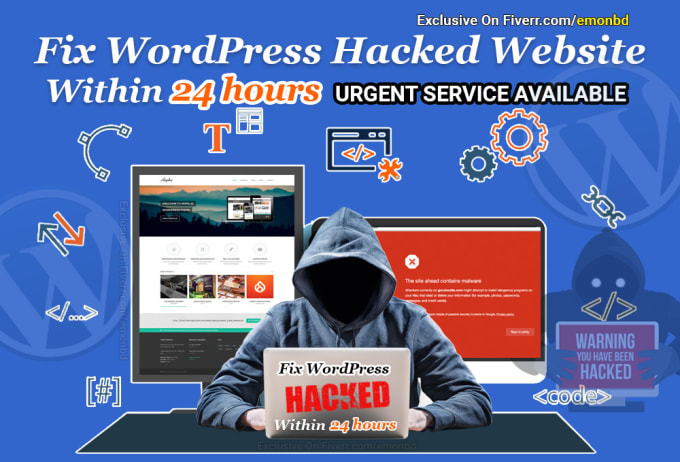 I will fix wordpress hacked website and clean malware