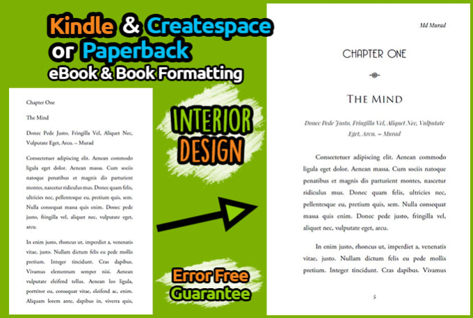 I will format your book for kindle, createspace, paperback in 24h