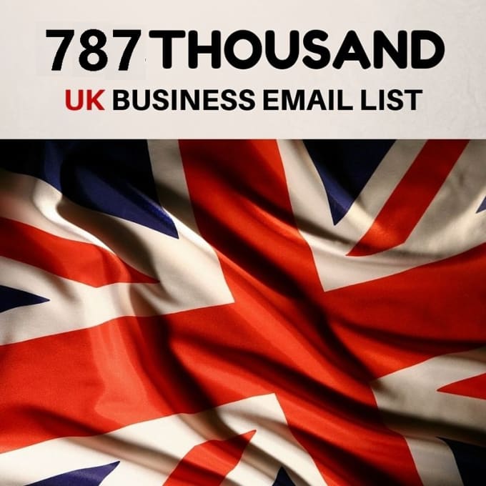 I will give 787k UK business email database with full details