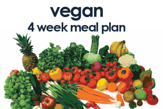 I will give you a 4 week vegan meal plan