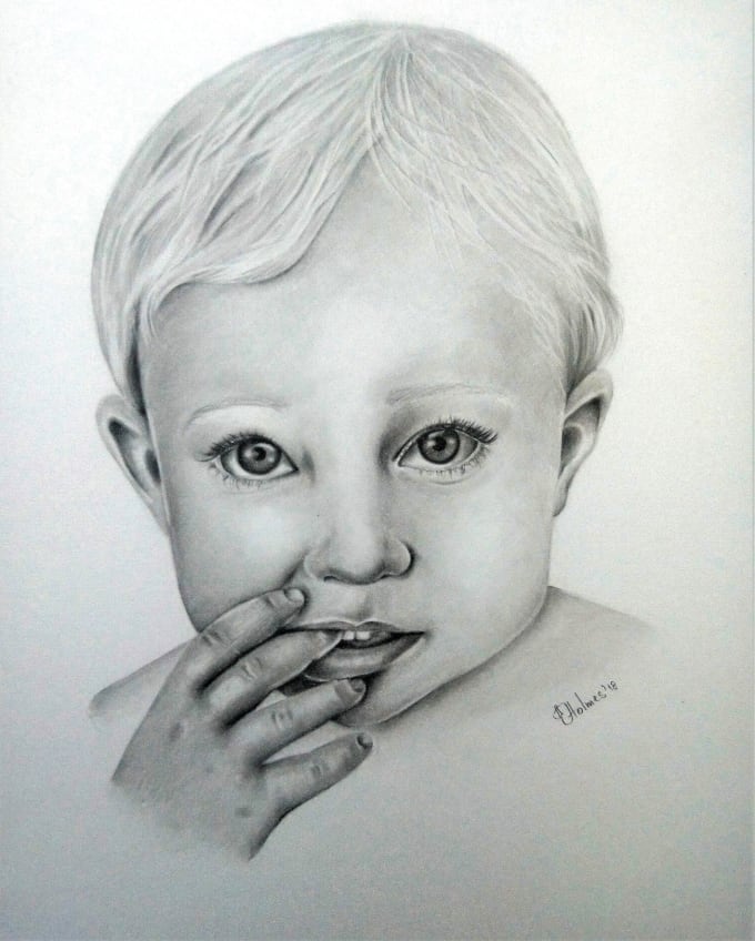 I will hand draw a realistic pencil portrait from your photo