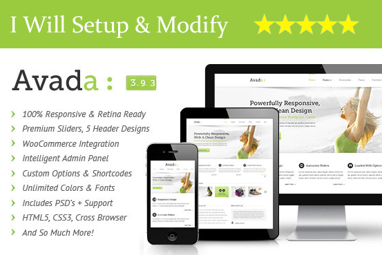 I will install and customize avada wordpress theme