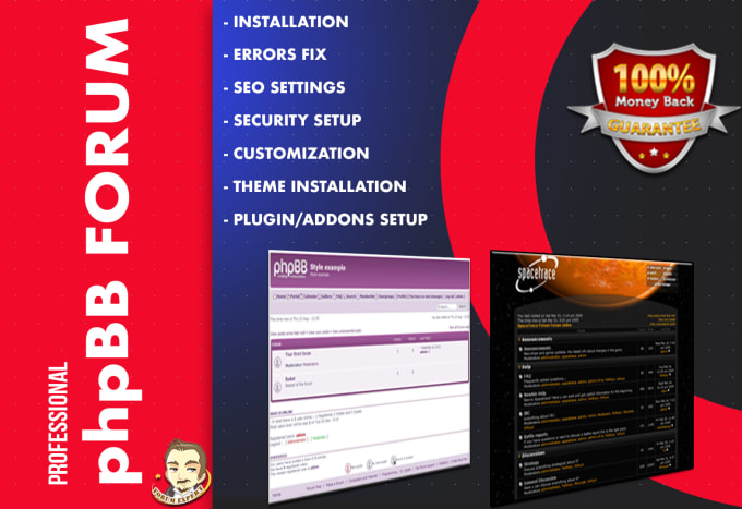 I will install phpbb forum and customize it
