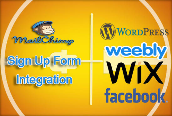 I will integrate mailchimp  with wordpress, weebly, wix or facebook