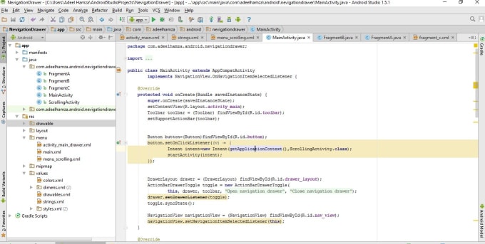 I will make android app in android studio
