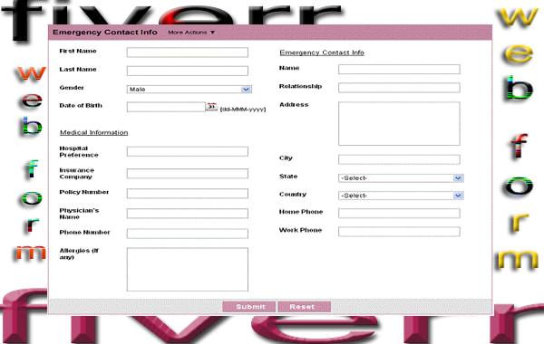 I will make any type of web form with low cost
