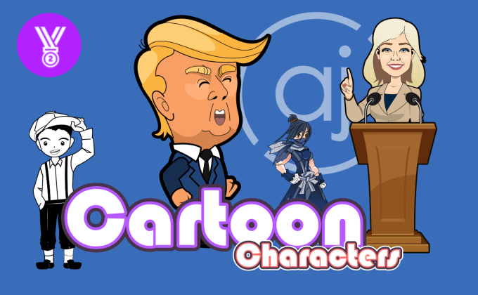 I will make cartoon characters for your game