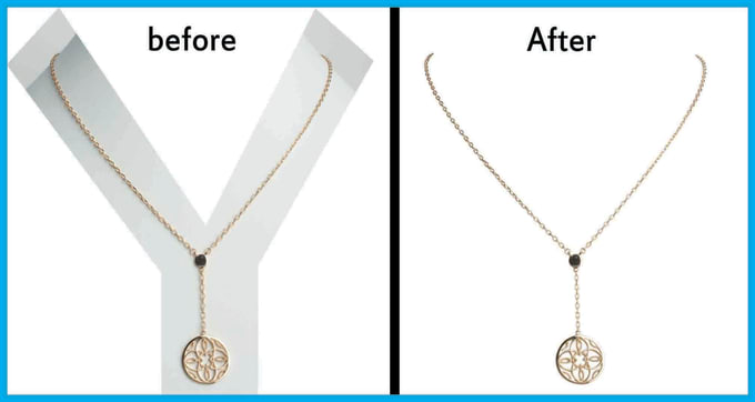 I will make clipping path of 3 jewelry chain