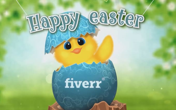 I will make happy easter intro with your logo