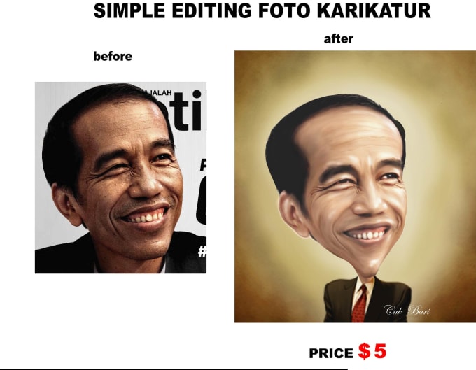 I will make your photo into digital caricature