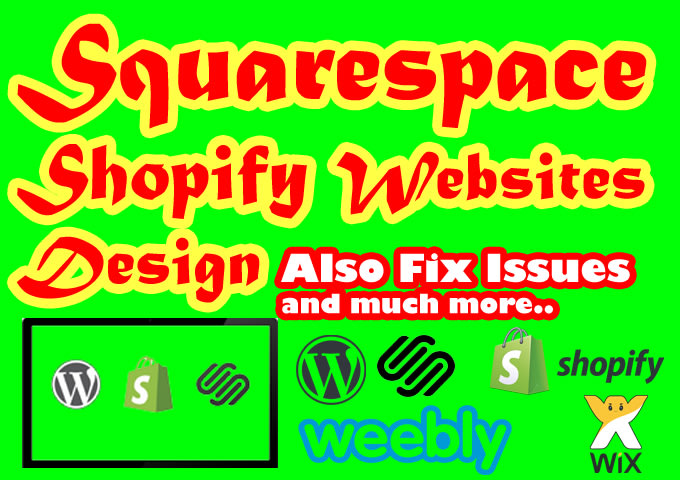 I will make,redesign your squarespace,shopify websites