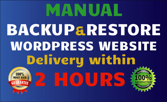 I will manually backup and restore your wordpress site
