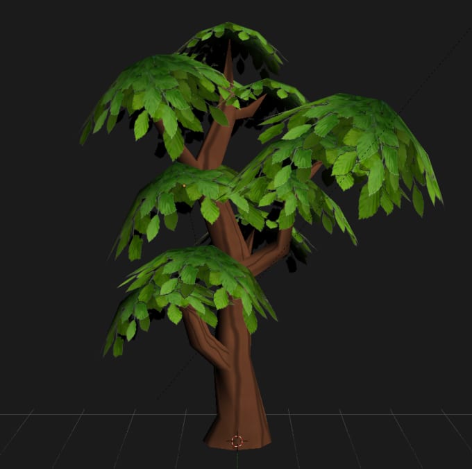 I will model low poly tree in 3D Blender