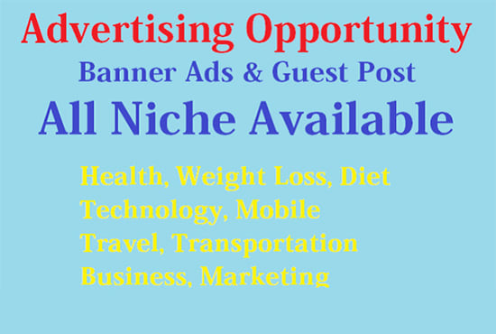 I will place your banner ads or links on HQ blogs