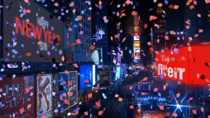 I will place your message or logo in time square new year event