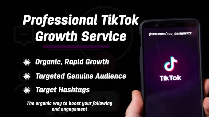 I will professionally grow your tiktok account using organic way