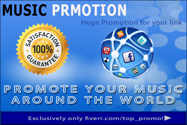 I will promote music among 3 000 000 users and 200k music lovers on facebook