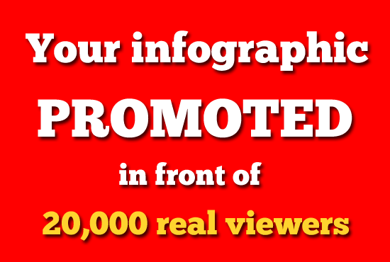 I will promote your infographic in front of 20,000 viewers