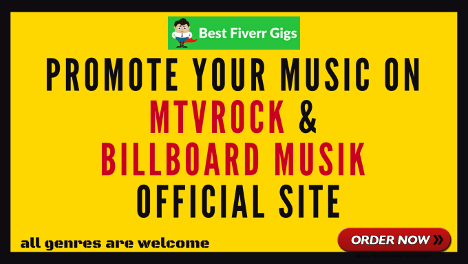 I will promote your music on mtvrock and billboard musik blogs