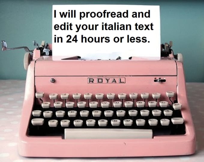 I will proofread and edit a 1500 words Italian text