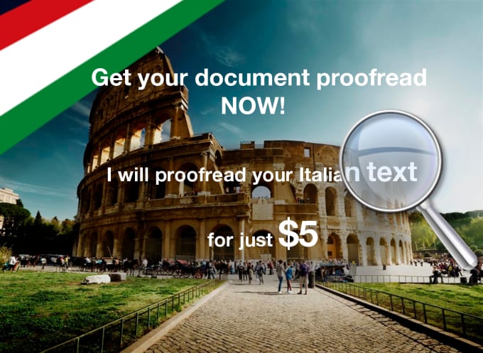 I will proofread your italian text
