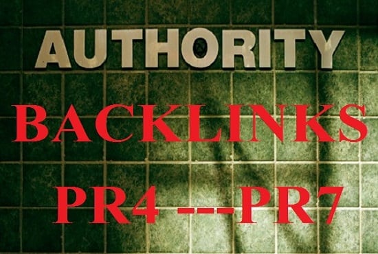 I will provide 30 PR4 to PR7 Authority Backlinks