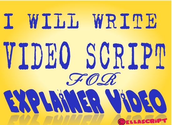 I will provide explainer video script writing service