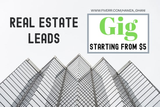 I will provide real estate businesses list and generate lead