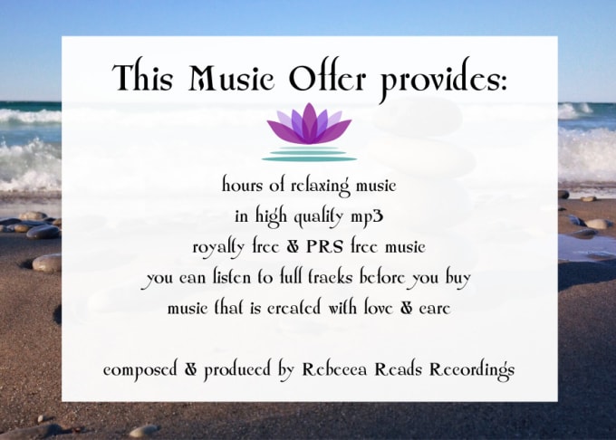 I will provide relaxing background music royalty free business use