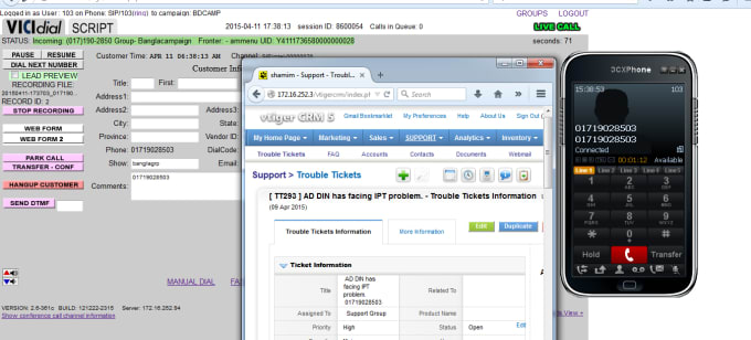 I will provide vtigercrm, vicidial,vicidial clustering