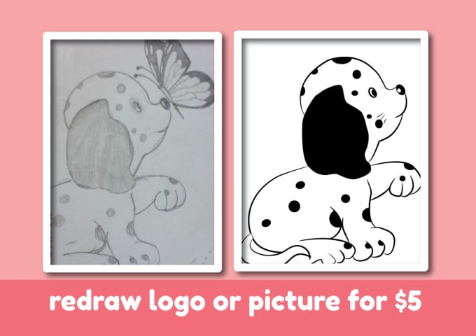 I will redraw your logo or image