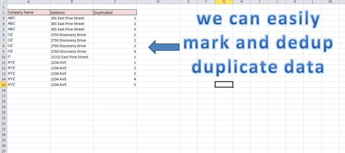 I will remove duplicate entries in excel rows