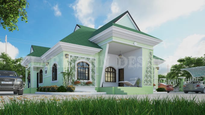 I will render a photorealistic 3d interior and exterior