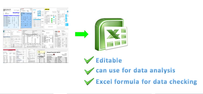 I will retype image pdf bank statement to excel