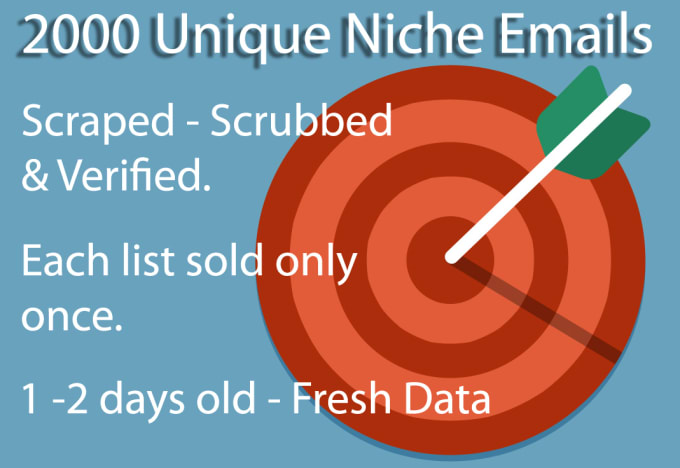 I will sell u 2000 niche verified emails for make money online