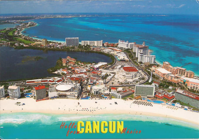 I will send a Postcard from Cancun Mexico to Anywhere you Want in the World